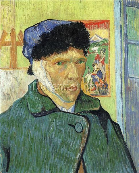 Self Portrait with Bandaged Ear by Vincent van Gogh – 1889 Expressionist Artwork of Psychological Conflict