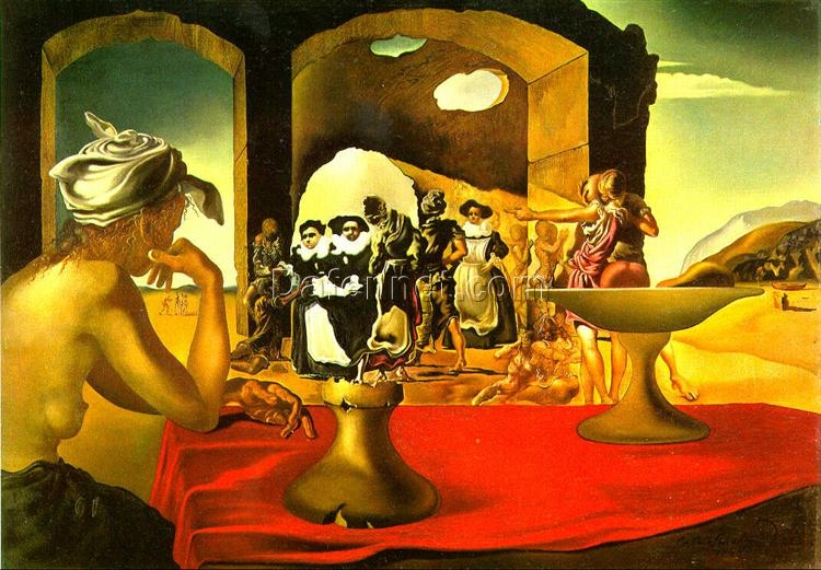 Salvador Dalí “Slave Market with the Disappearing Bust of Voltaire” – 1940, A Surrealist Commentary on Freedom and Authority