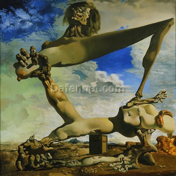 Custom Fine Art Oil Painting of Dalí’s “Soft Construction with Boiled Beans: Premonition of Civil War” 1936 – Luxury Surrealist Canvas Art Capturing the Trauma of War and its Psychological Effects