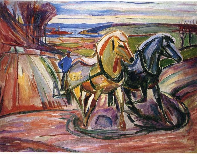 Premium Edvard Munch ‘Spring Plowing’ Canvas Oil Art – Custom Crafted, Elegant Artwork for Home and Office Spaces