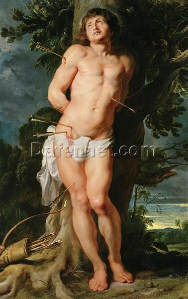 Luxury Baroque Religious Painting – St. Sebastian by Rubens