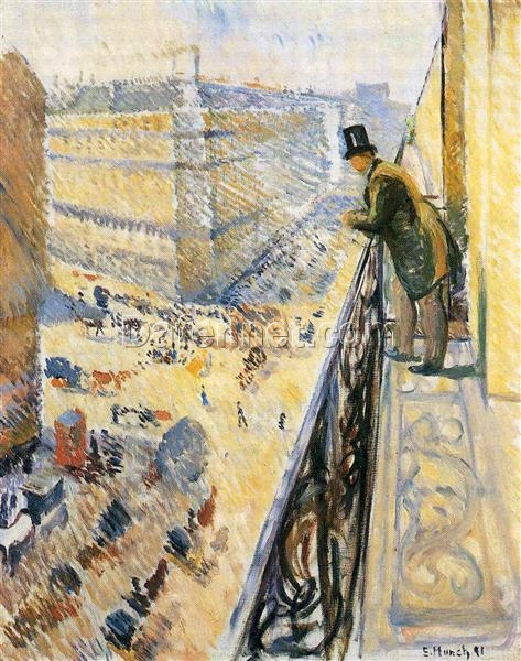 Premium Edvard Munch ‘Street Lafayette (Rue Lafayette)’ Canvas Oil Art – Custom Crafted, Elegant Artwork for Home and Office Spaces