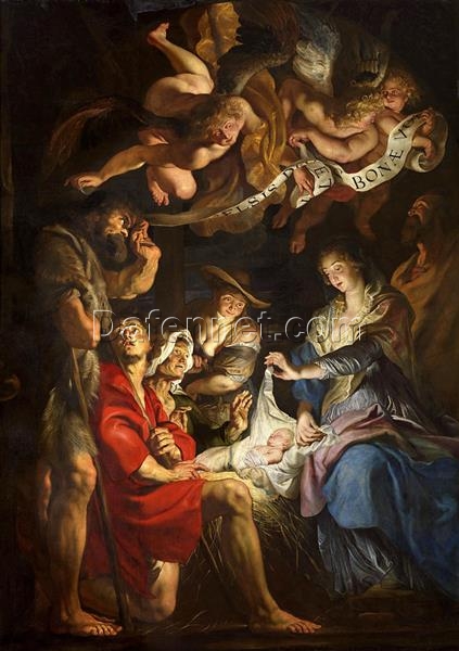 Peter Paul Rubens “Adoration of the Shepherds” (1608) | Majestic Baroque Nativity Scene | High-Quality Canvas Reproduction