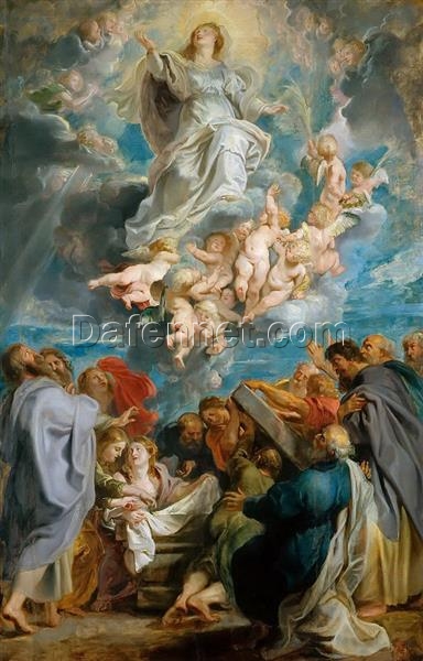 Assumption of the Virgin by Peter Paul Rubens – Baroque Religious Oil Painting on Canvas