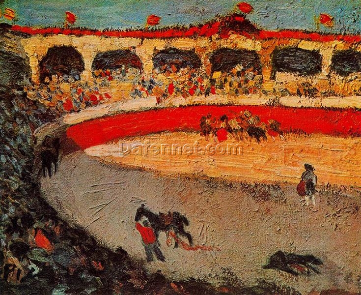 Pablo Picasso “The Corrida” 1901 – Authentic Oil Painting Reproduction | Elegant Canvas Art from Dafen Village