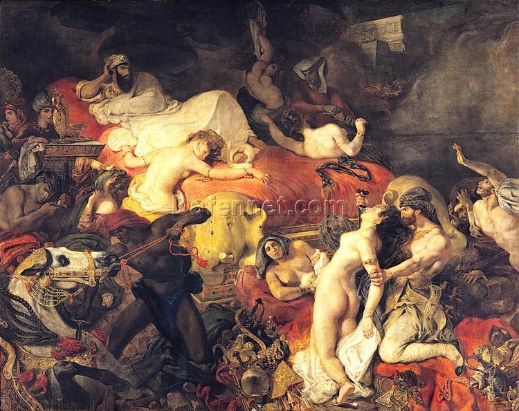 Death of Sardanapalus by Eugène Delacroix – 1827 Dramatic Scene of Power, Death, and Carnage