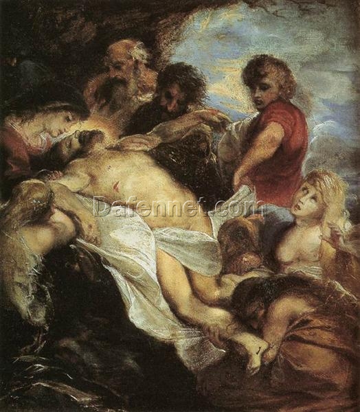 The Lamentation” by Peter Paul Rubens (c.1606) | Powerful Baroque Depiction of Christ | Elegant Canvas Print for Sacred Spaces