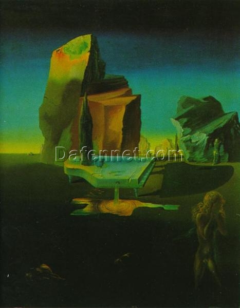 Custom Fine Art Oil Painting of Dalí’s “The Mysterious Source of Harmony” 1934 – Luxury Surrealist Canvas Art, Interpreting Cosmic Harmony and Nature’s Essence