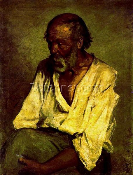 Pablo Picasso “The Old Fisherman” 1895 – Authentic Oil Painting Reproduction | Elegant Canvas Art from Dafen Village