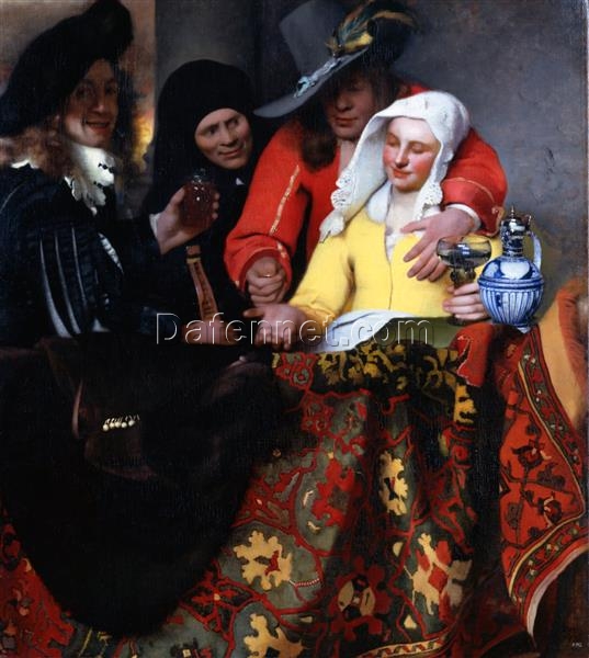 The Procuress by Johannes Vermeer – Beautiful Baroque Canvas Art for Refined Home Decor