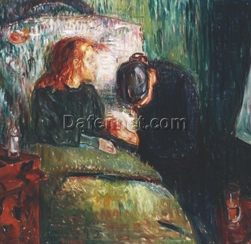 Bespoke Edvard Munch The Sick Child – Custom Hand-Painted Oil Painting for Introspective Living Spaces