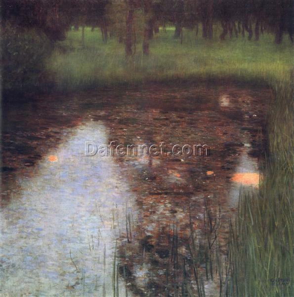 Exclusive Gustav Klimt ‘The Swamp’ Oil Painting – Luxury Canvas, Limited Edition Fine Art for Artistic Interior Design