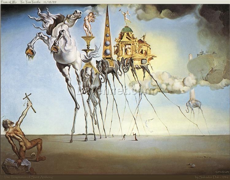 Salvador Dalí “The Temptation of St. Anthony” – 1946, A Surrealist Masterpiece of Religious Struggle