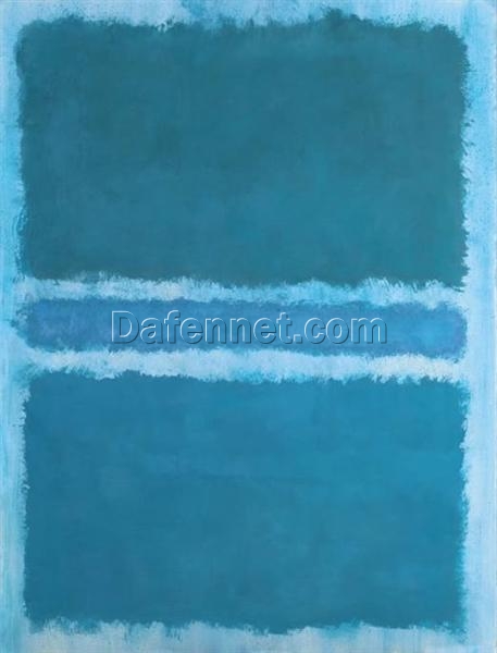 Untitled (Blue Divided by Blue) by Mark Rothko – 1966 Colorful Abstract Expressionism Canvas for Contemporary Spaces