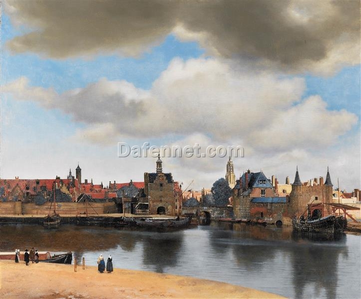 Buy Johannes Vermeer’s “View of Delft” c.1660-1661 – Premium Oil Painting Reproduction | Custom Handcrafted Canvas Art