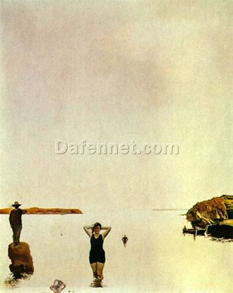 1936 Salvador Dalí “White Calm” – Surrealist Tranquility, Custom Canvas Oil Painting