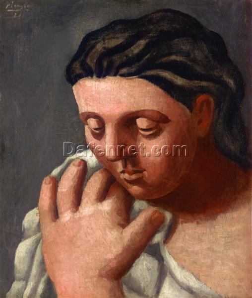 Custom Oil Painting of Picasso’s “Woman’s Head and Hand” | Elegant 1921 Artwork from Dafen Village